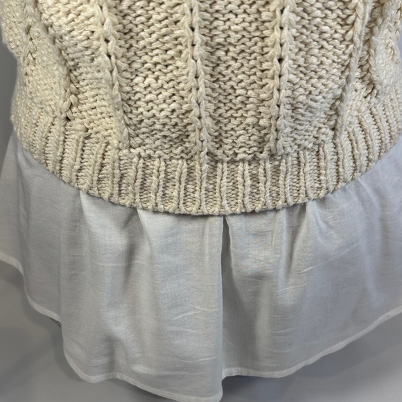 Anthropologie Cream Knit/Layered Top - Picture 10 of 16